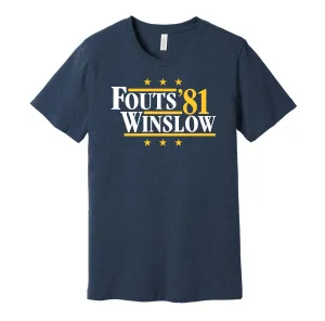 Fouts & Winslow '81 - San Diego Football Legends Political Campaign Parody T-Shirt - Hyper Than Hype Shirts