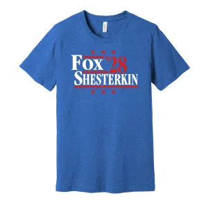 Fox & Shesterkin '28 - New York Hockey Political Campaign Parody T-Shirt - Hyper Than Hype Shirts