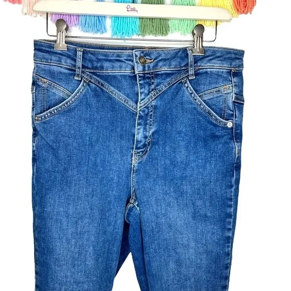 Free People We The Free Riley Seamed Cropped Ankle Length Skinny Jeans Size 30