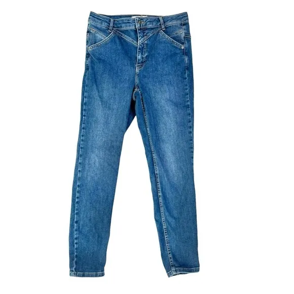 Free People We The Free Riley Seamed Cropped Ankle Length Skinny Jeans Size 30