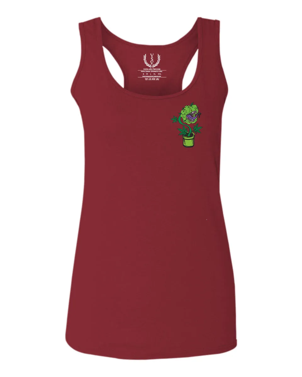 Funny 420 Stoned Day Weed Marijuana Kush Pot Leaf Cannabis Plant  women's Tank Top sleeveless Racerback