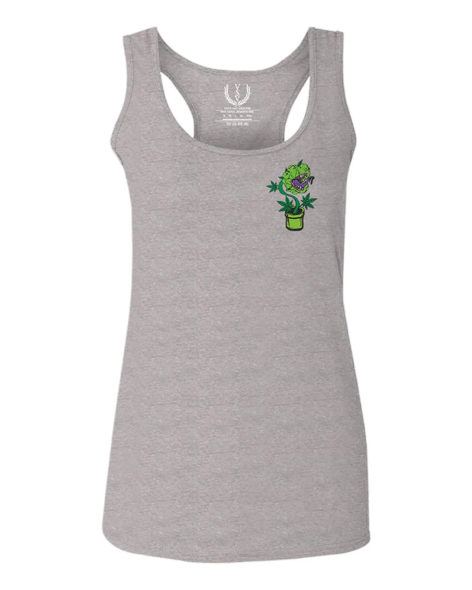 Funny 420 Stoned Day Weed Marijuana Kush Pot Leaf Cannabis Plant  women's Tank Top sleeveless Racerback
