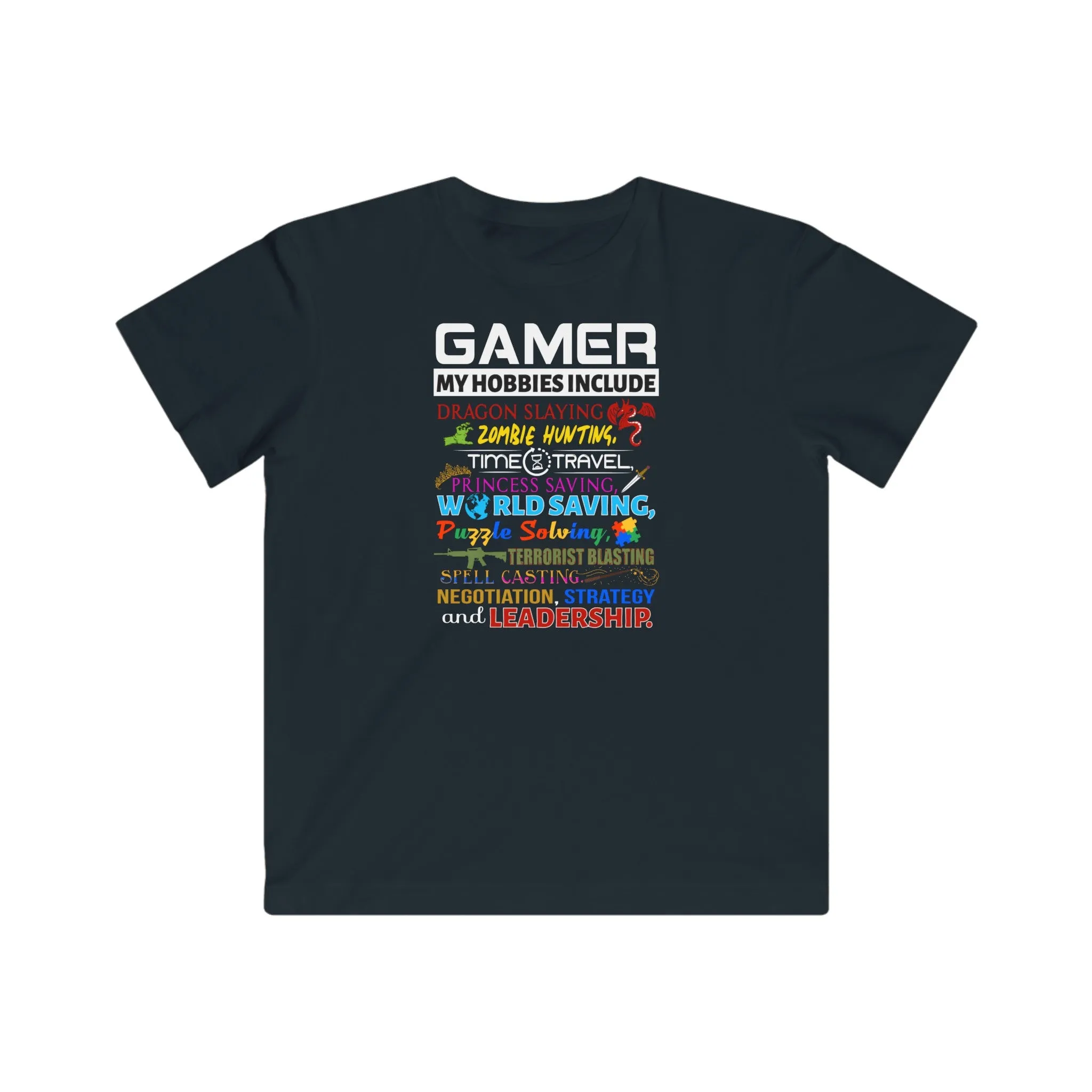 Gamer Hobbies Kids Fine Jersey Gaming Tee