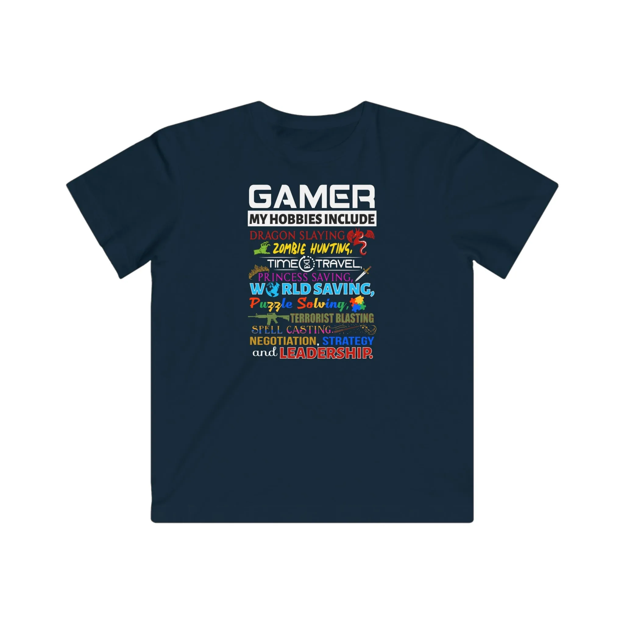 Gamer Hobbies Kids Fine Jersey Gaming Tee