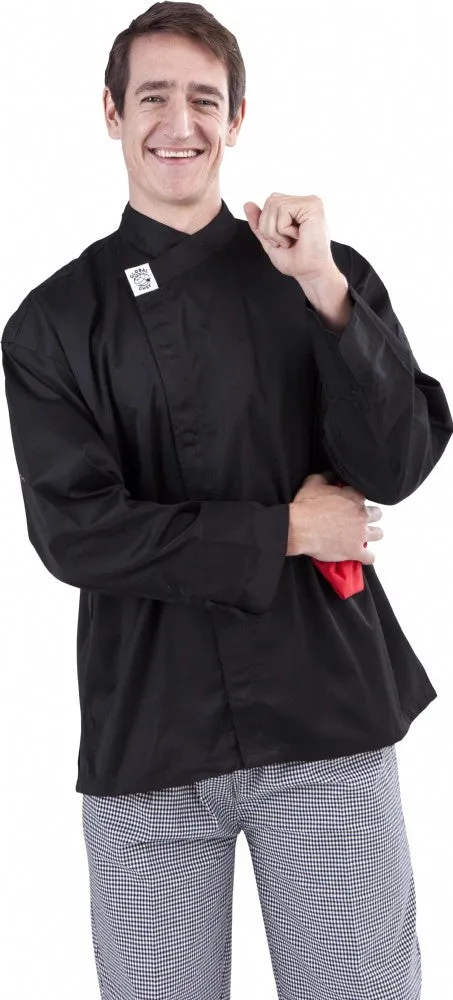 GC-Modern Black Long Sleeve Chef Jacket