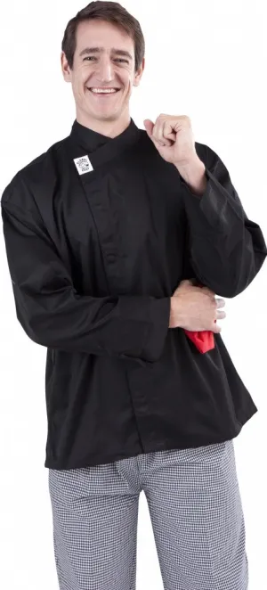 GC-Modern Black Long Sleeve Chef Jacket