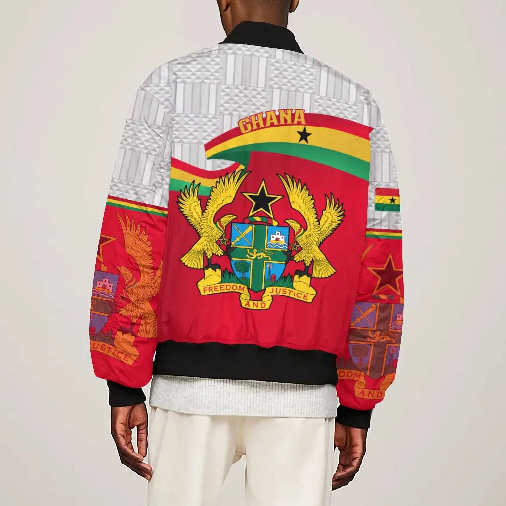 Ghana Independence Day Bomber Jacket Gana Map Happy 67 Years Anniversary LT14