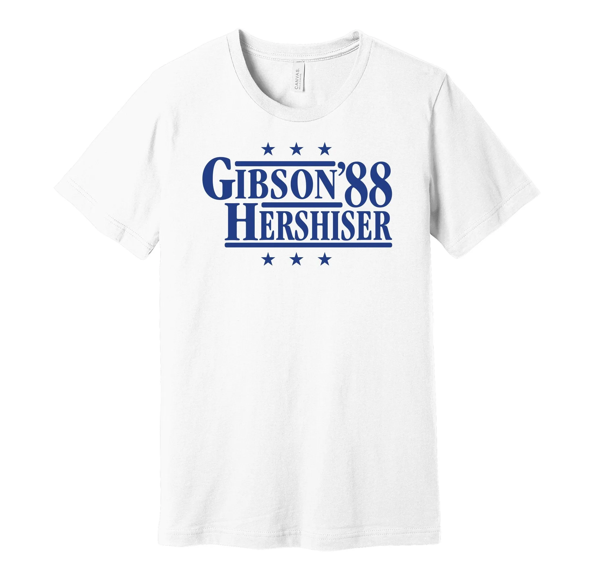Gibson & Hershiser '88 - Los Angeles Baseball Legends Political Campaign Parody T-Shirt - Hyper Than Hype Shirts