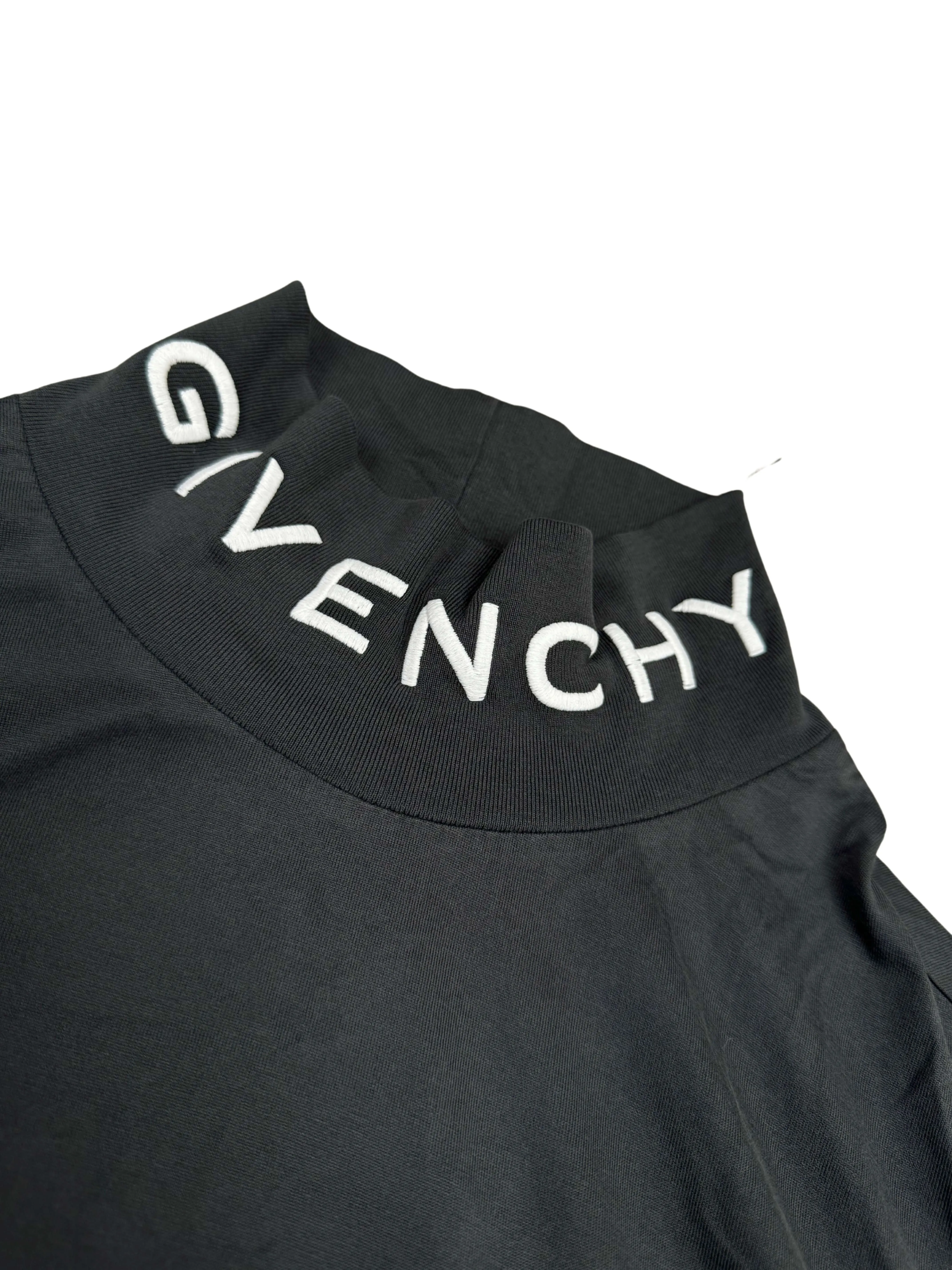 Givenchy Embroidered Cotton Turtleneck - Grey (Unused)