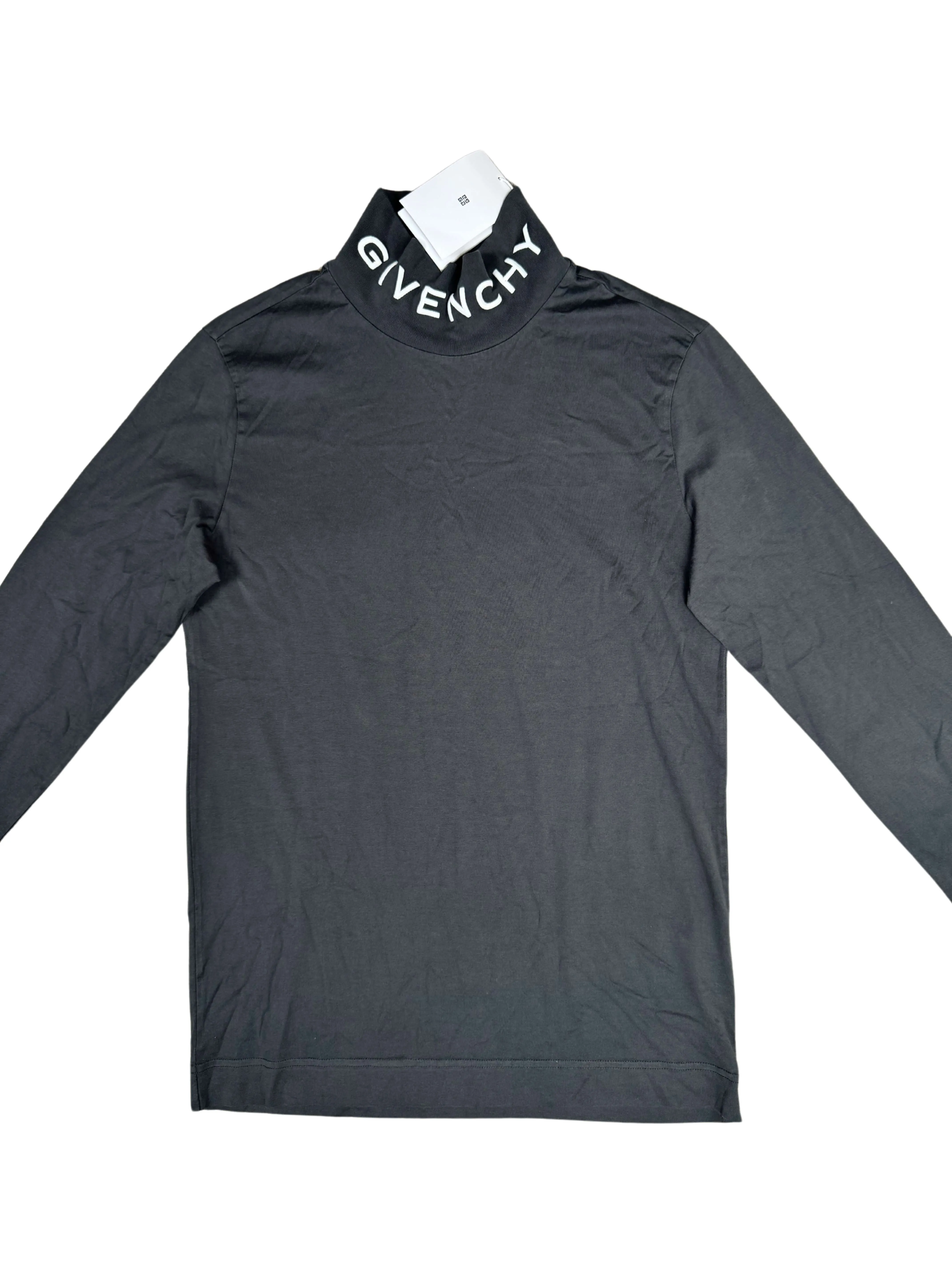 Givenchy Embroidered Cotton Turtleneck - Grey (Unused)