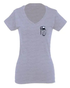 Grenade Guns Second Amendment American Rights Weapons For Women V neck fitted T Shirt