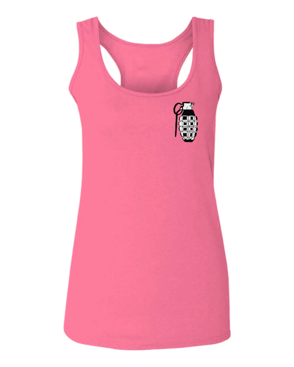Grenade Guns Second Amendment American Rights Weapons Military  women's Tank Top sleeveless Racerback