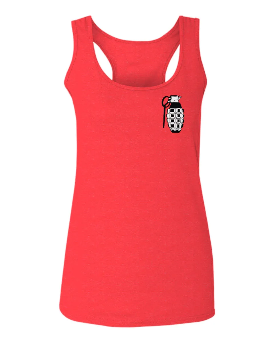 Grenade Guns Second Amendment American Rights Weapons Military  women's Tank Top sleeveless Racerback