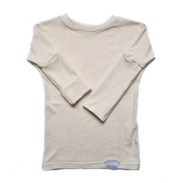Grow with me shirt - heather cream - made in Canada