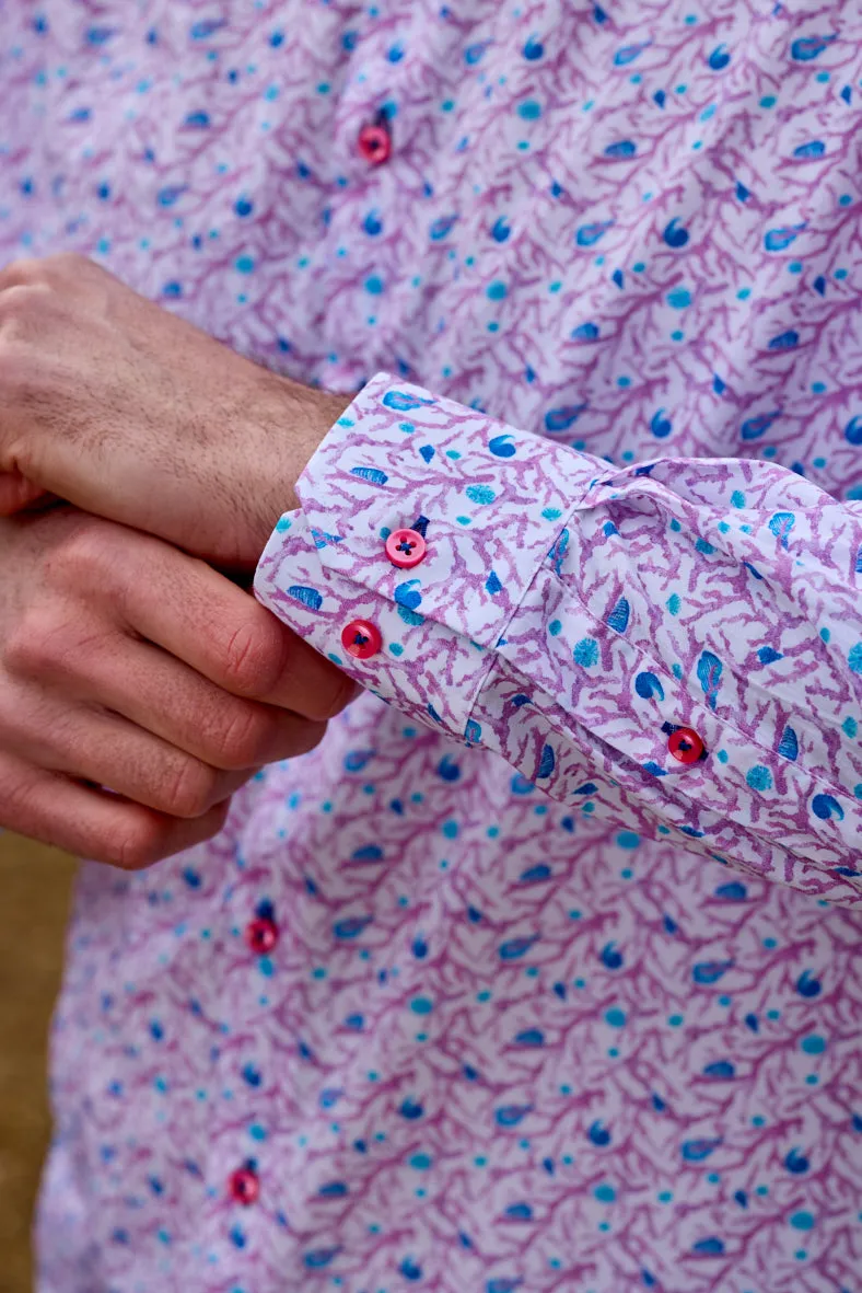 Gun Hill Mens Bellini shirt - Fuschia