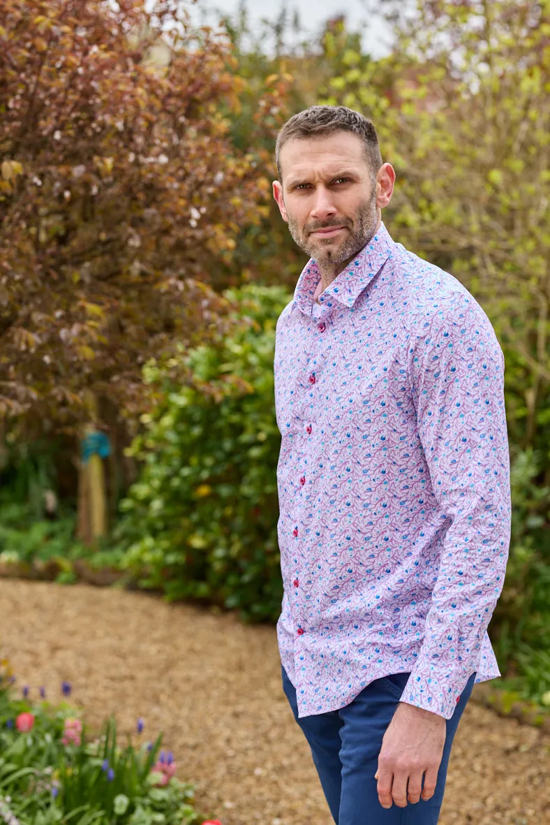 Gun Hill Mens Bellini shirt - Fuschia