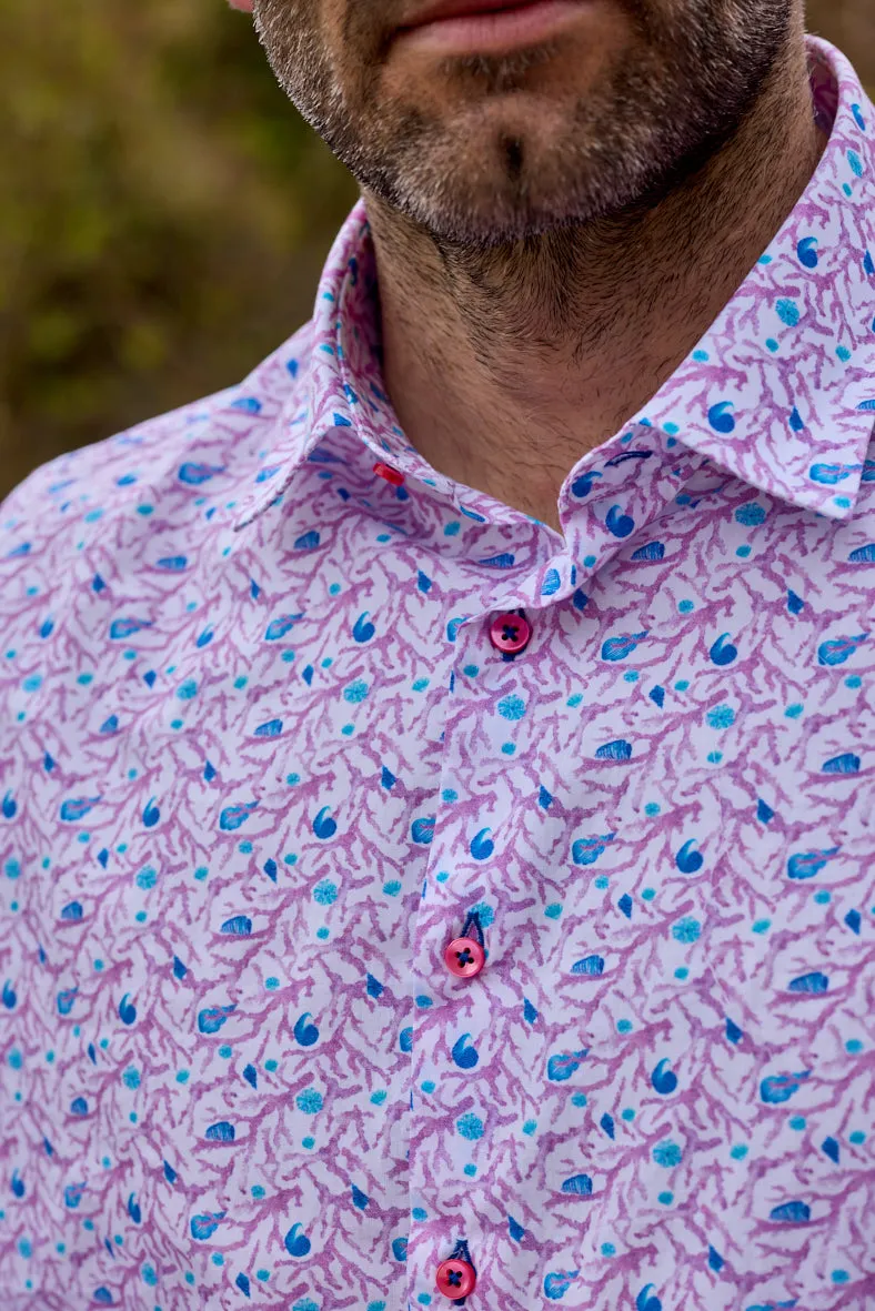 Gun Hill Mens Bellini shirt - Fuschia