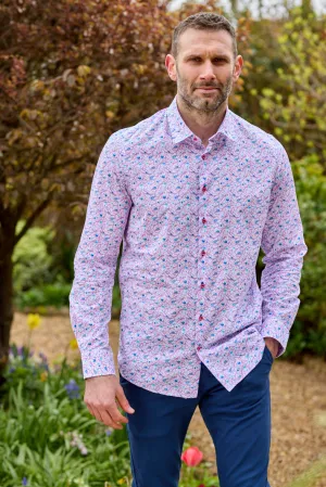 Gun Hill Mens Bellini shirt - Fuschia