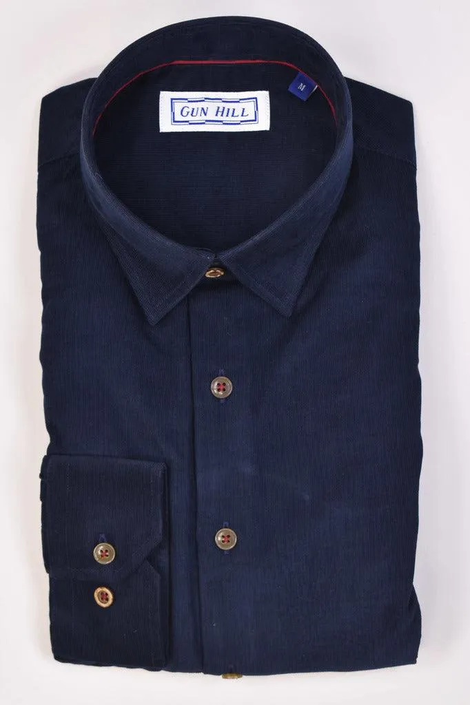Gun Hill Mens Hopkins Cord Shirt - Navy