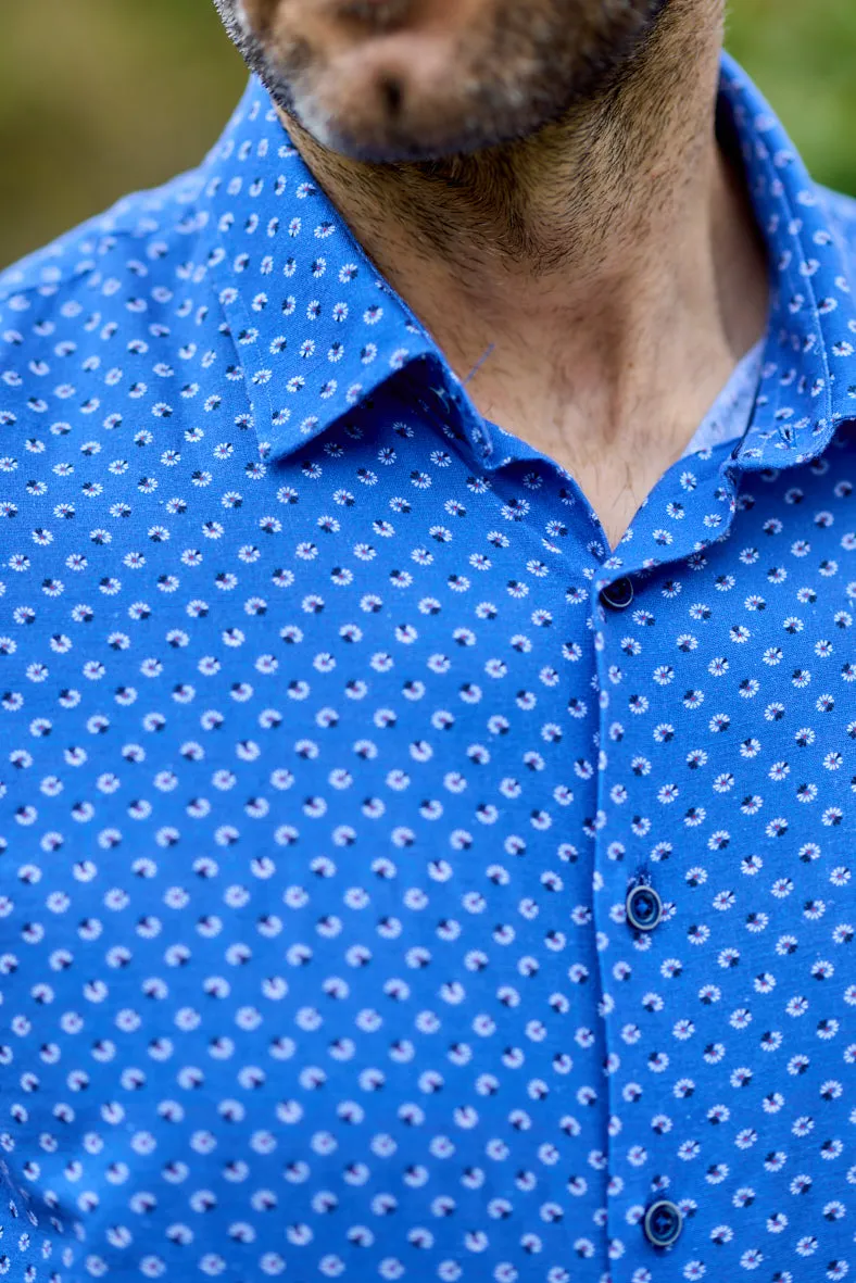 Gun Hill Mens St Raphael shirt - Cobalt