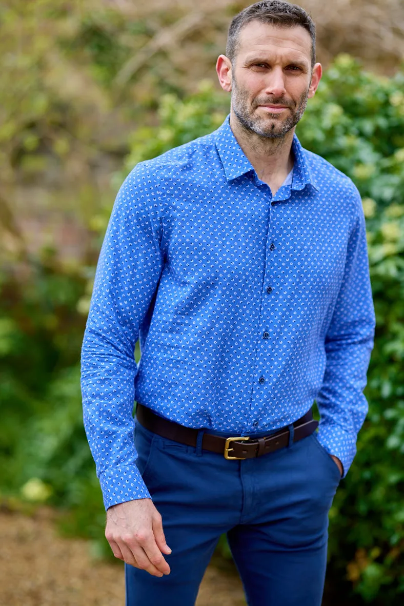 Gun Hill Mens St Raphael shirt - Cobalt