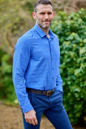 Gun Hill Mens St Raphael shirt - Cobalt