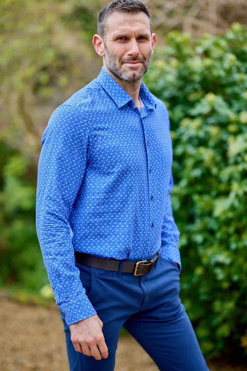 Gun Hill Mens St Raphael shirt - Cobalt