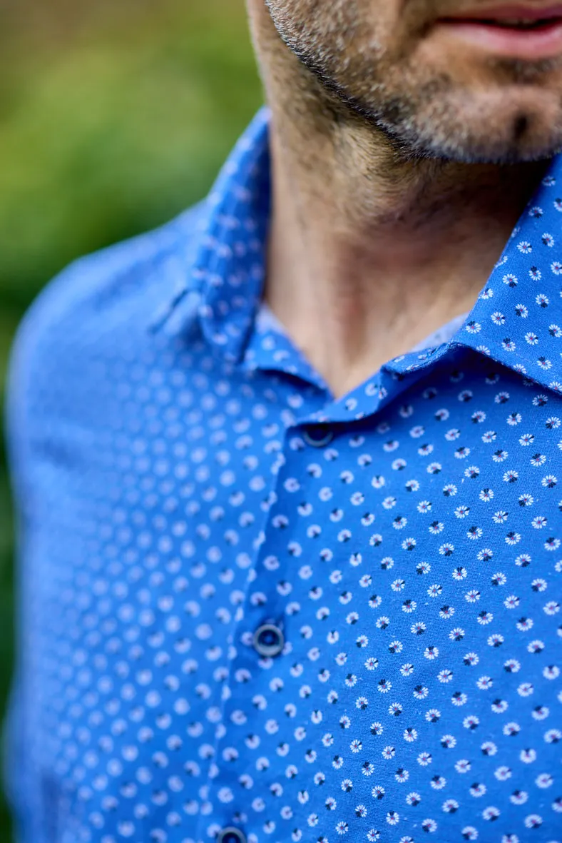 Gun Hill Mens St Raphael shirt - Cobalt