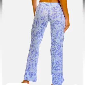Hale Bob Women's Blue Leaf Print Lounge Sleep Pants, NWT
