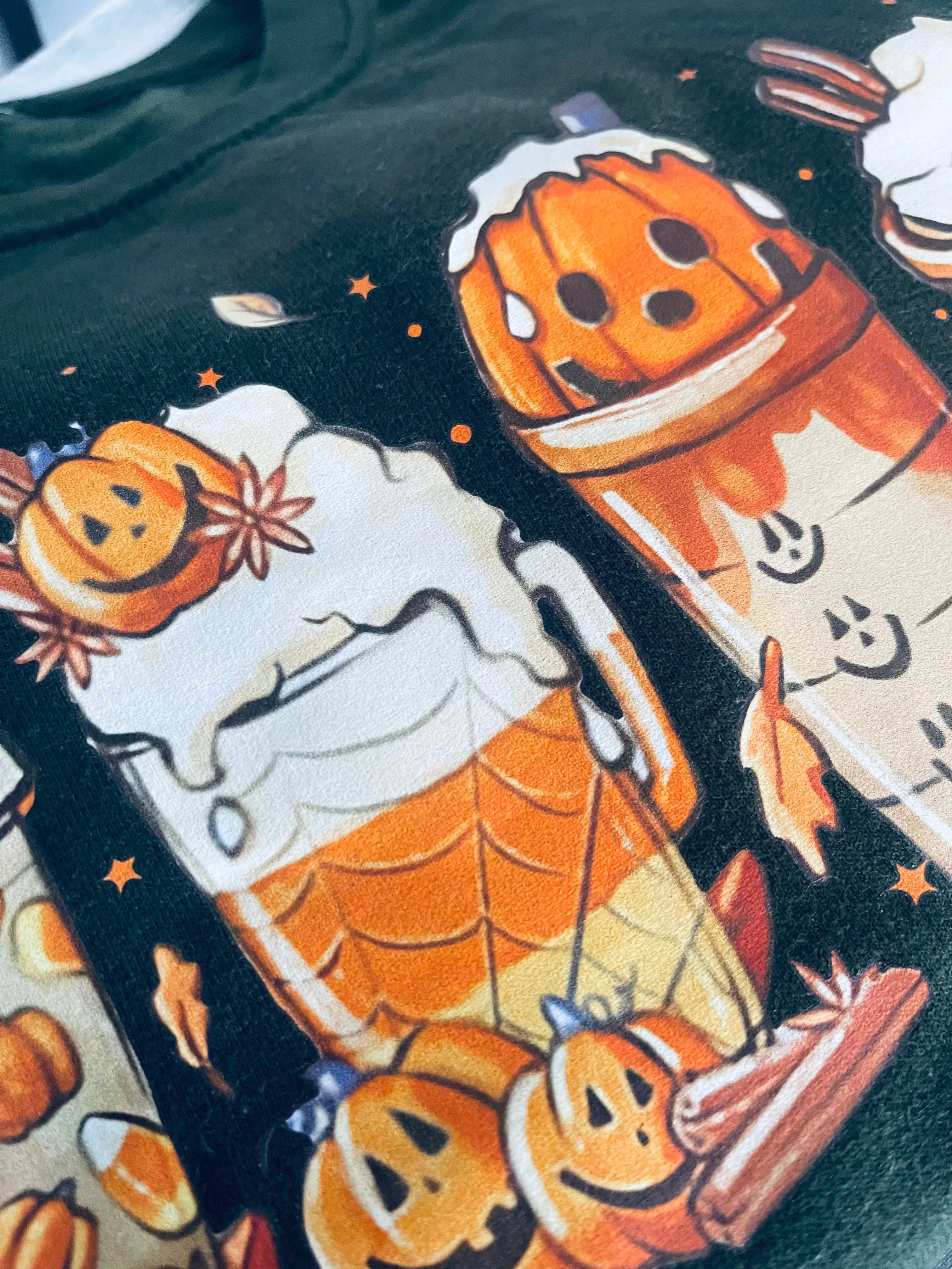 Halloween Coffee Sweater - 7-8 Years