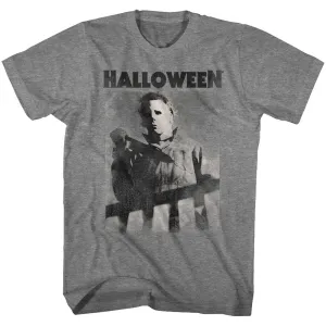 Halloween Mikefade Heather Graphite Adult T-Shirt