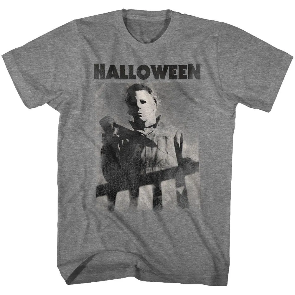Halloween Mikefade Heather Graphite Adult T-Shirt