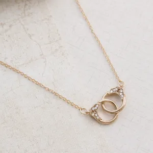 Handcuffs in Gold Necklace