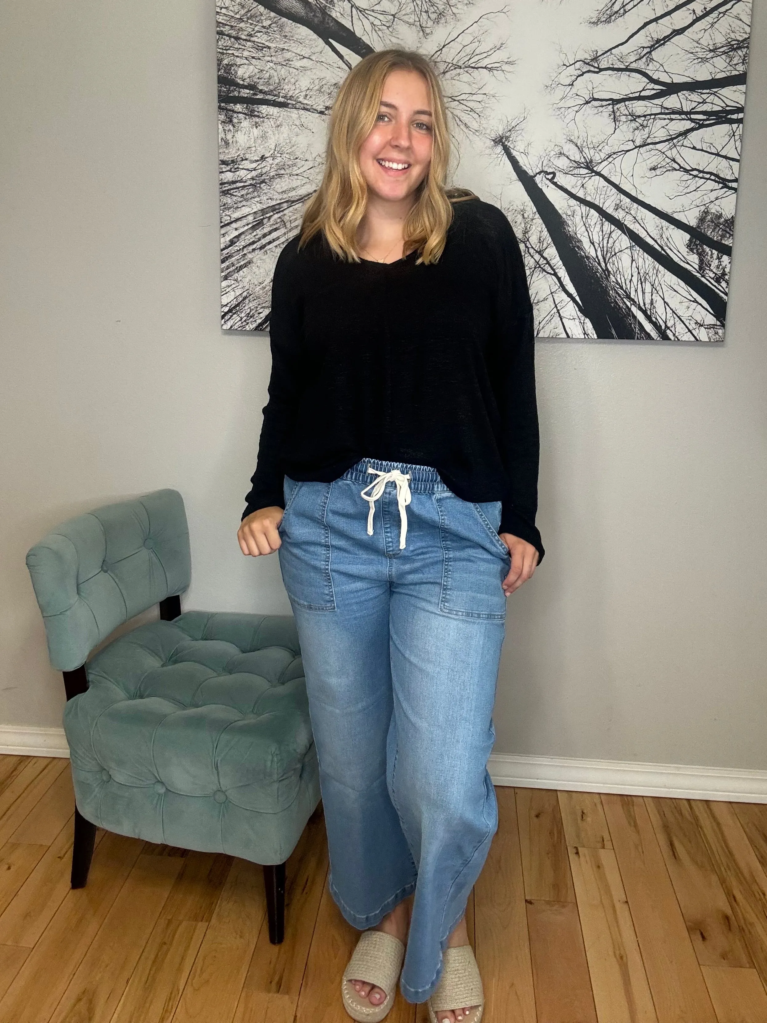 Haptics wide leg jeans