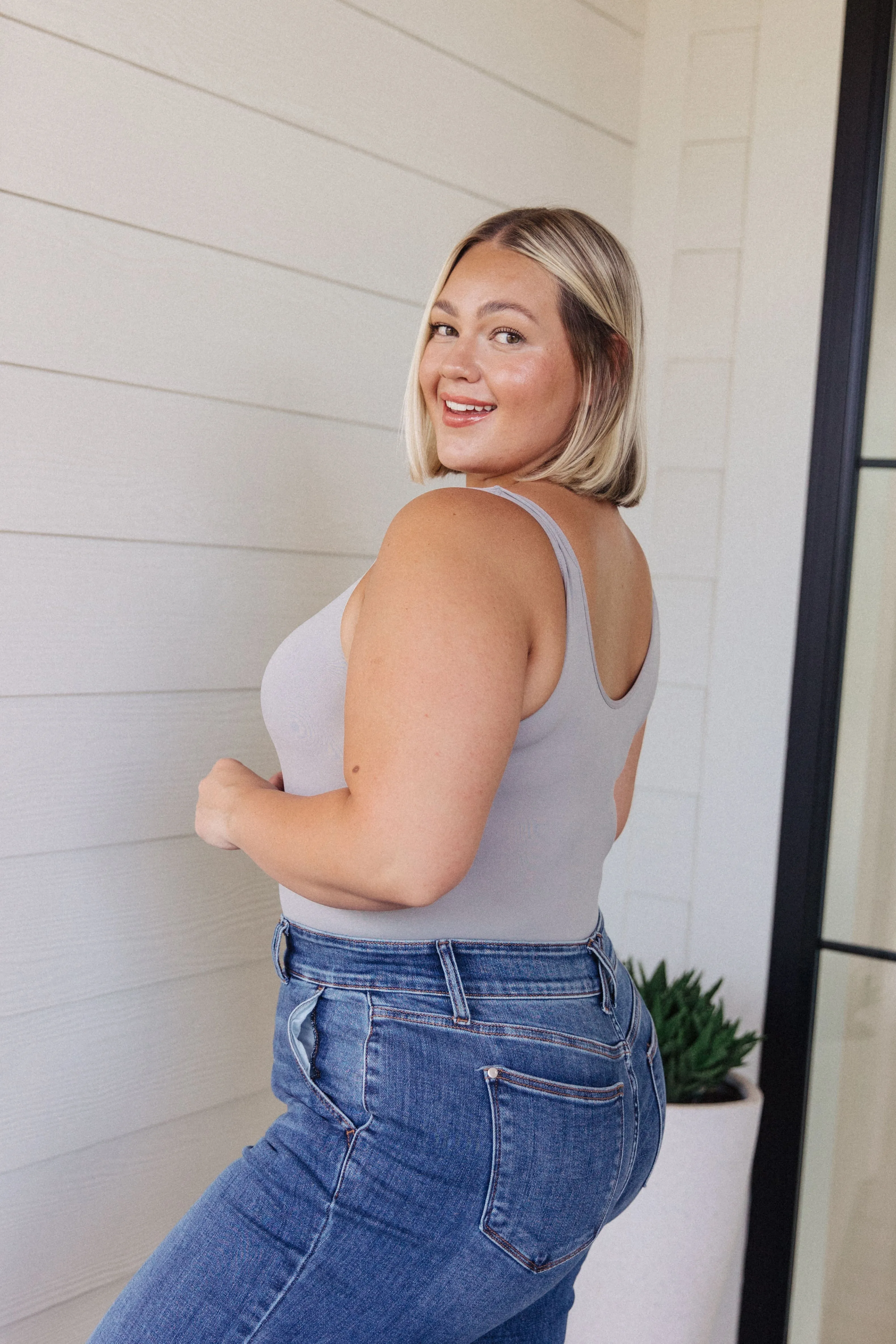 Hazel Blues® |  Basics Bodysuit in Grey
