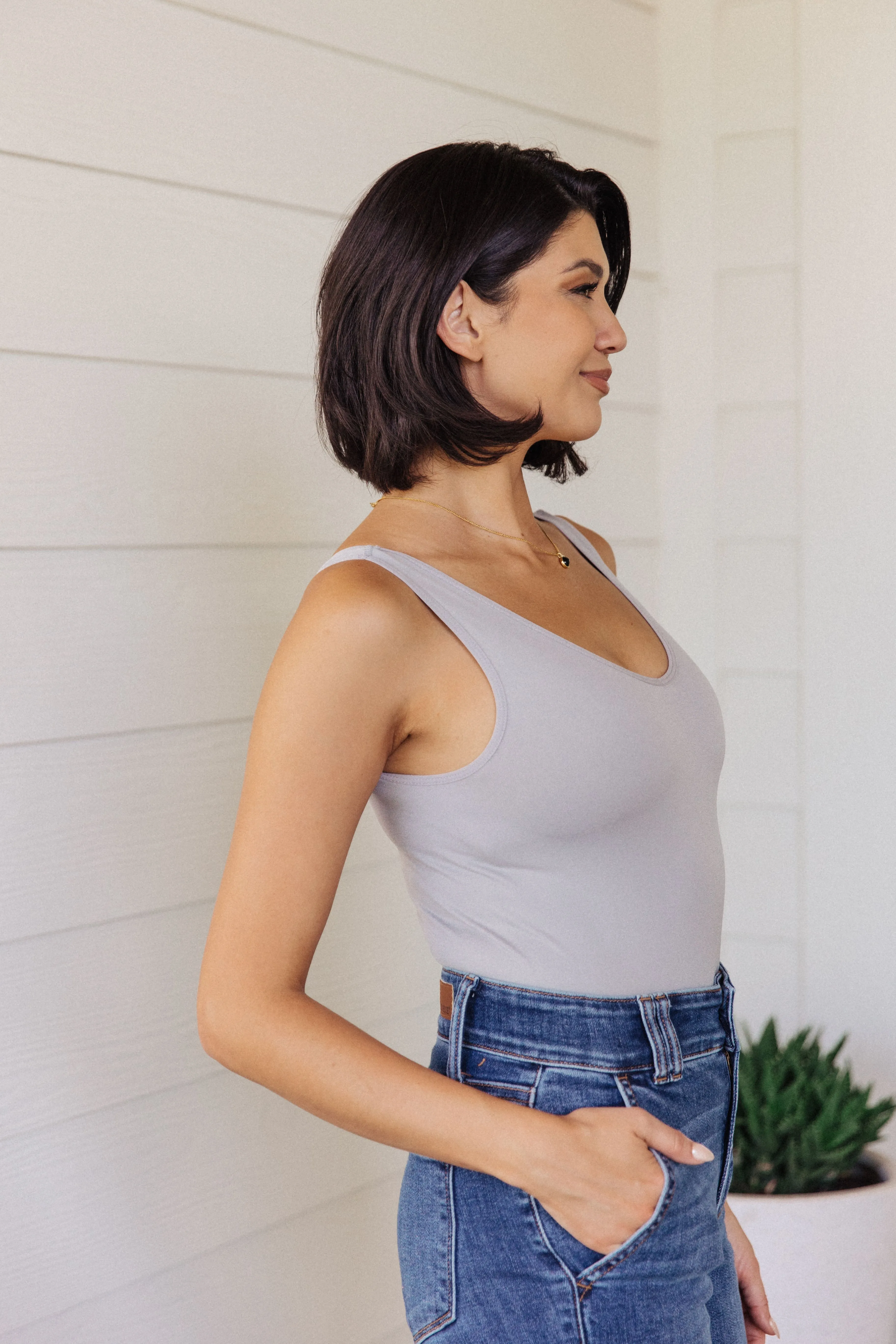 Hazel Blues® |  Basics Bodysuit in Grey