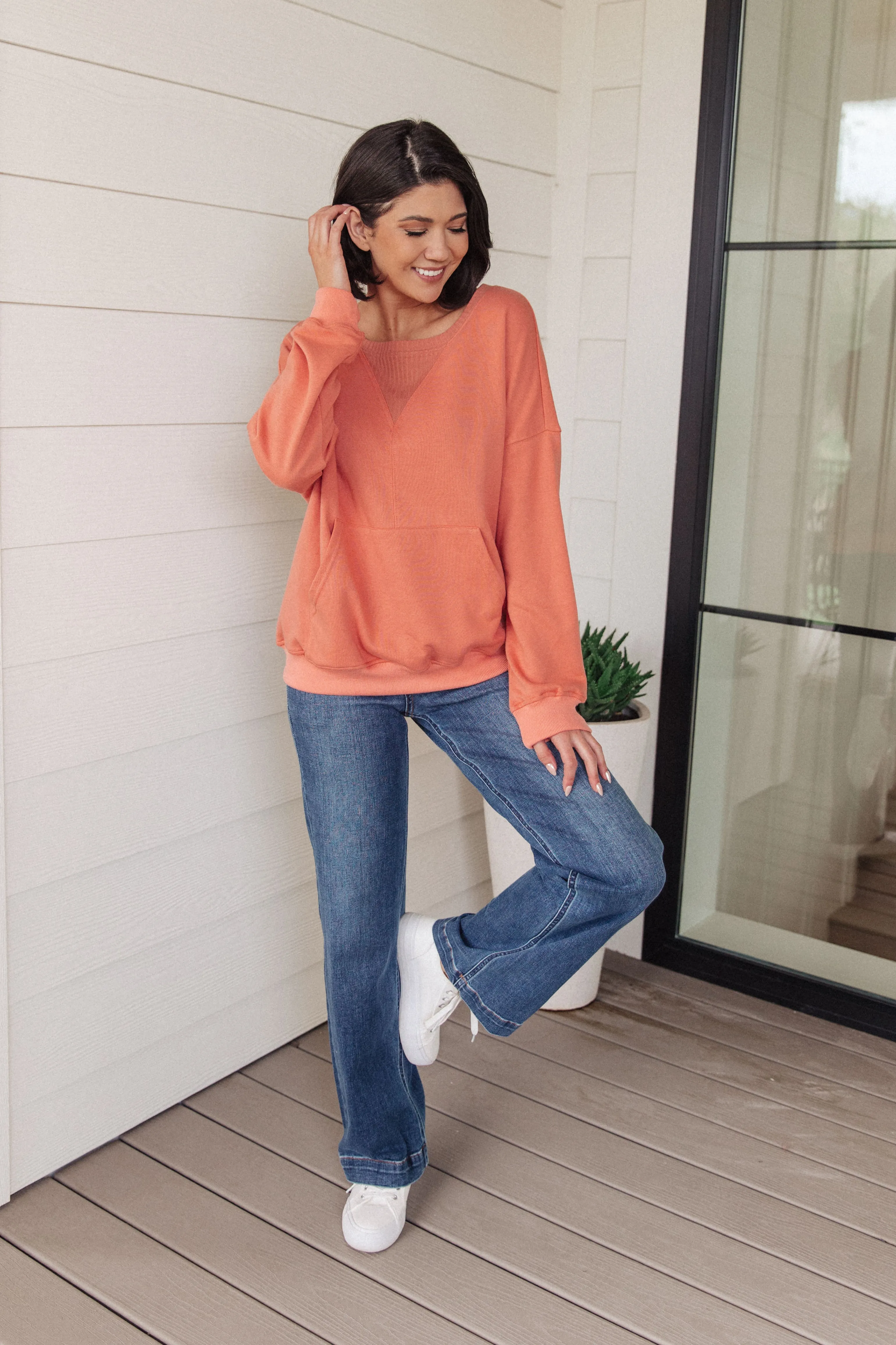 Hazel Blues® |  Layer Me Up Crewneck Pullover