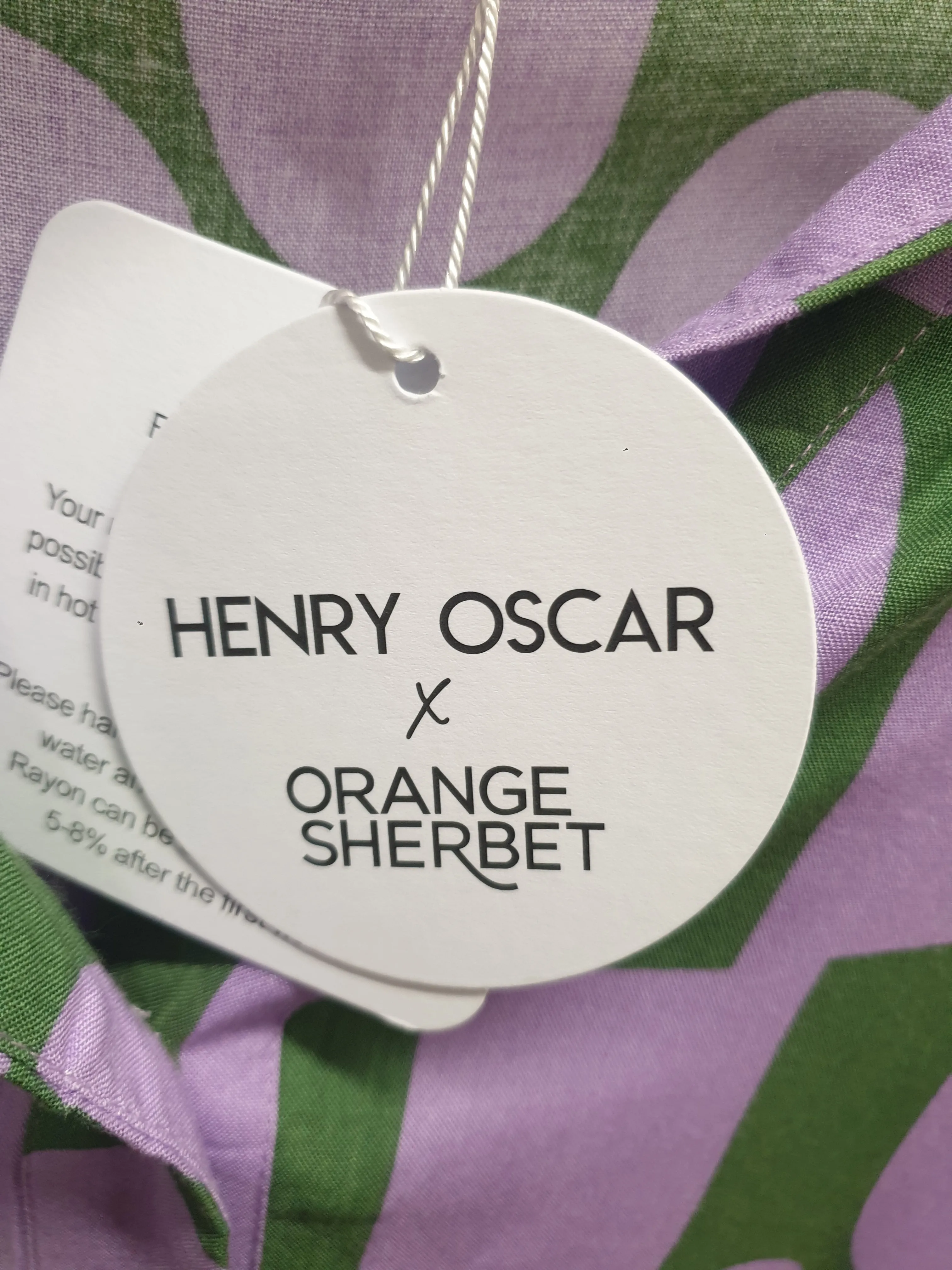 Henry Oscar   Orange Sherbert  freddie shirt size L/XL