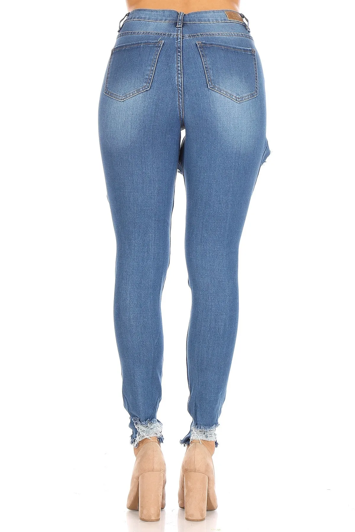 High Waist Cut Out Jeans