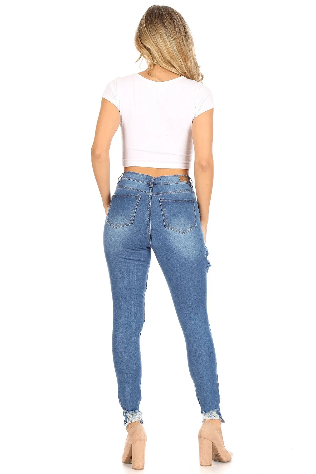 High Waist Cut Out Jeans