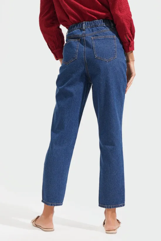 High Waist Slim Cozy Jeans