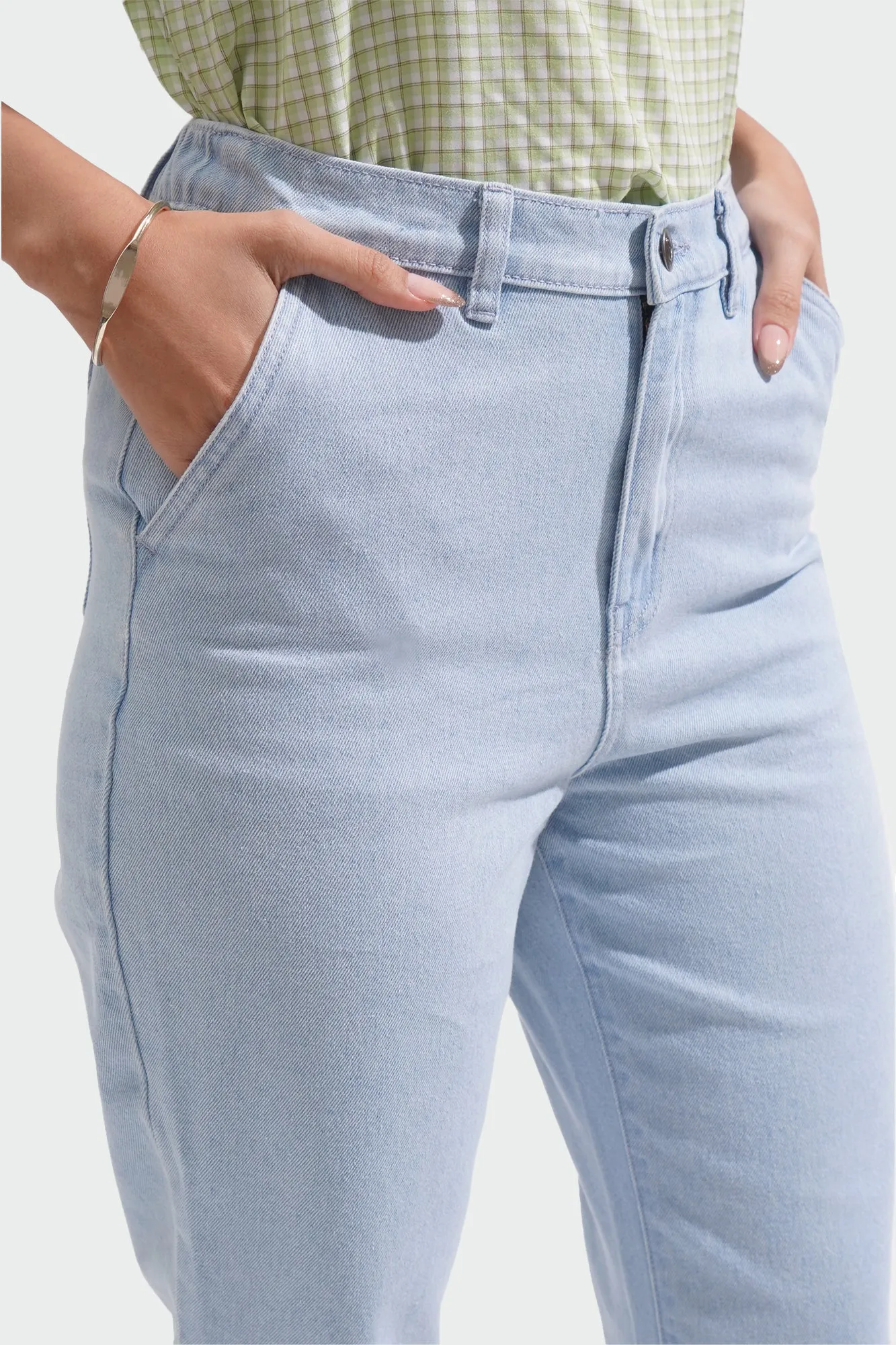 High Waist Slim Cozy Jeans