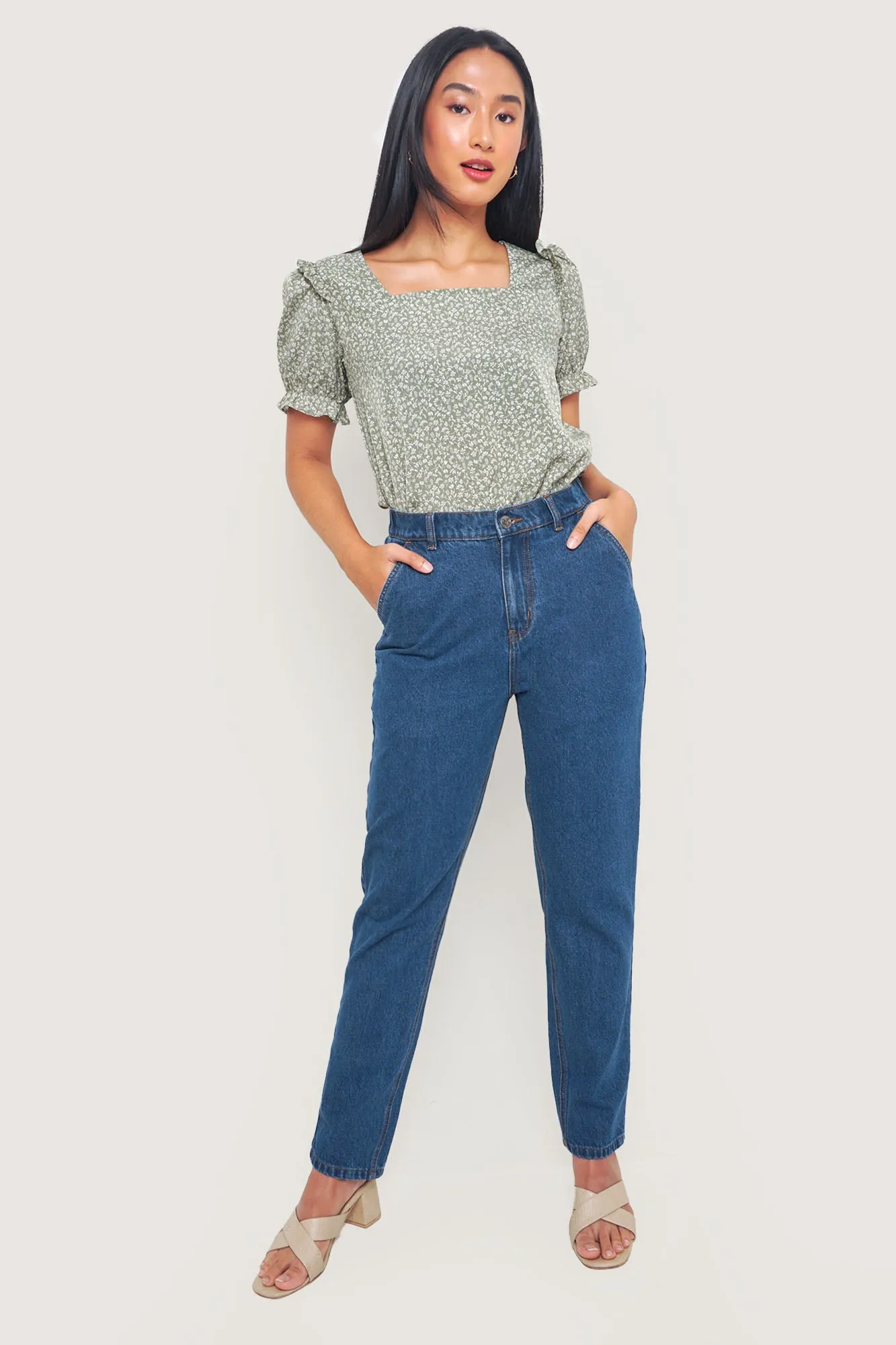 High Waist Slim Cozy Jeans