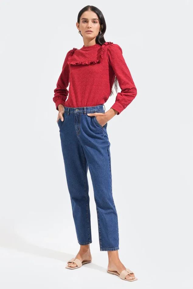 High Waist Slim Cozy Jeans