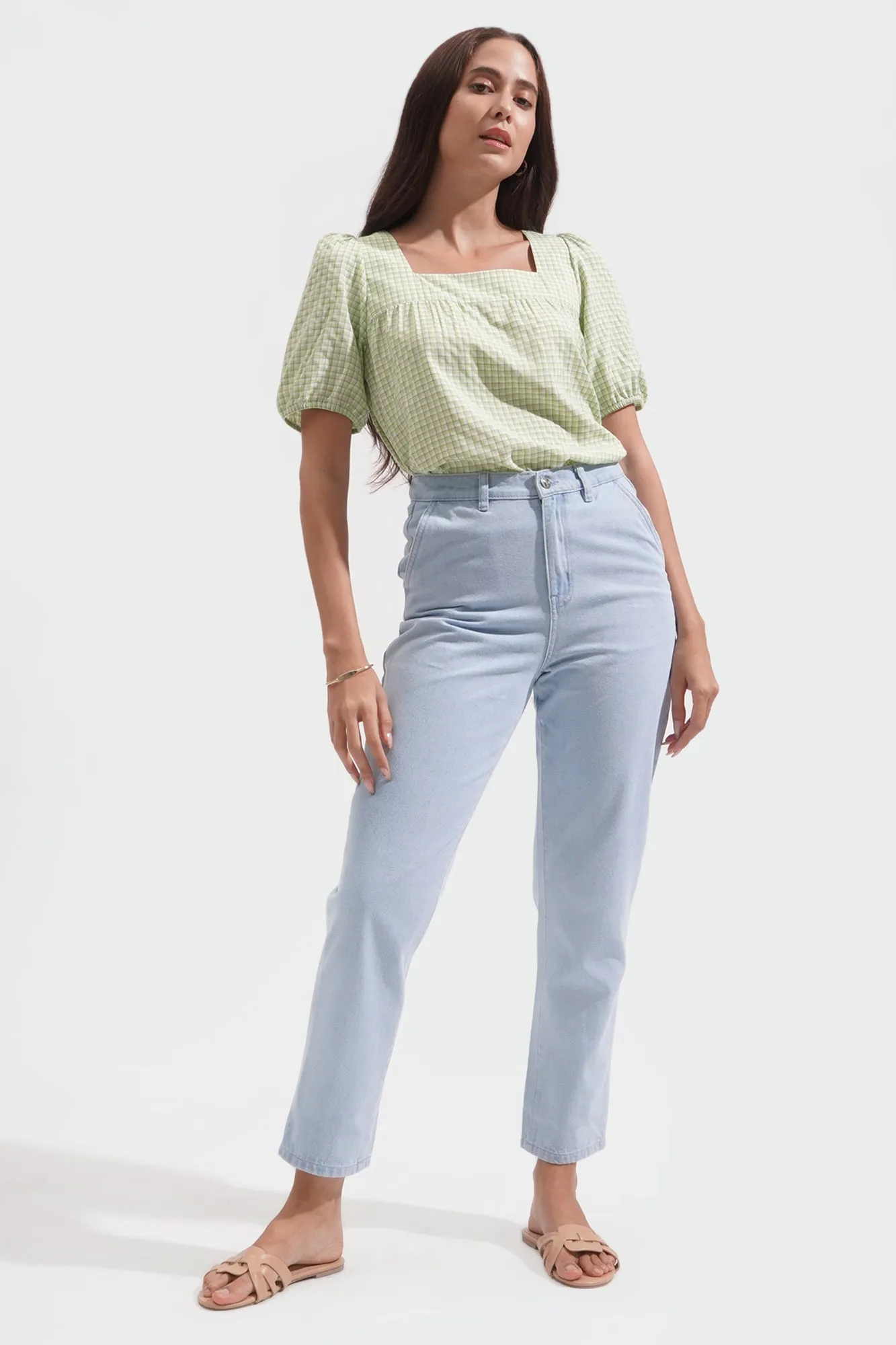 High Waist Slim Cozy Jeans