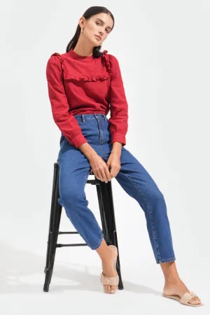 High Waist Slim Cozy Jeans