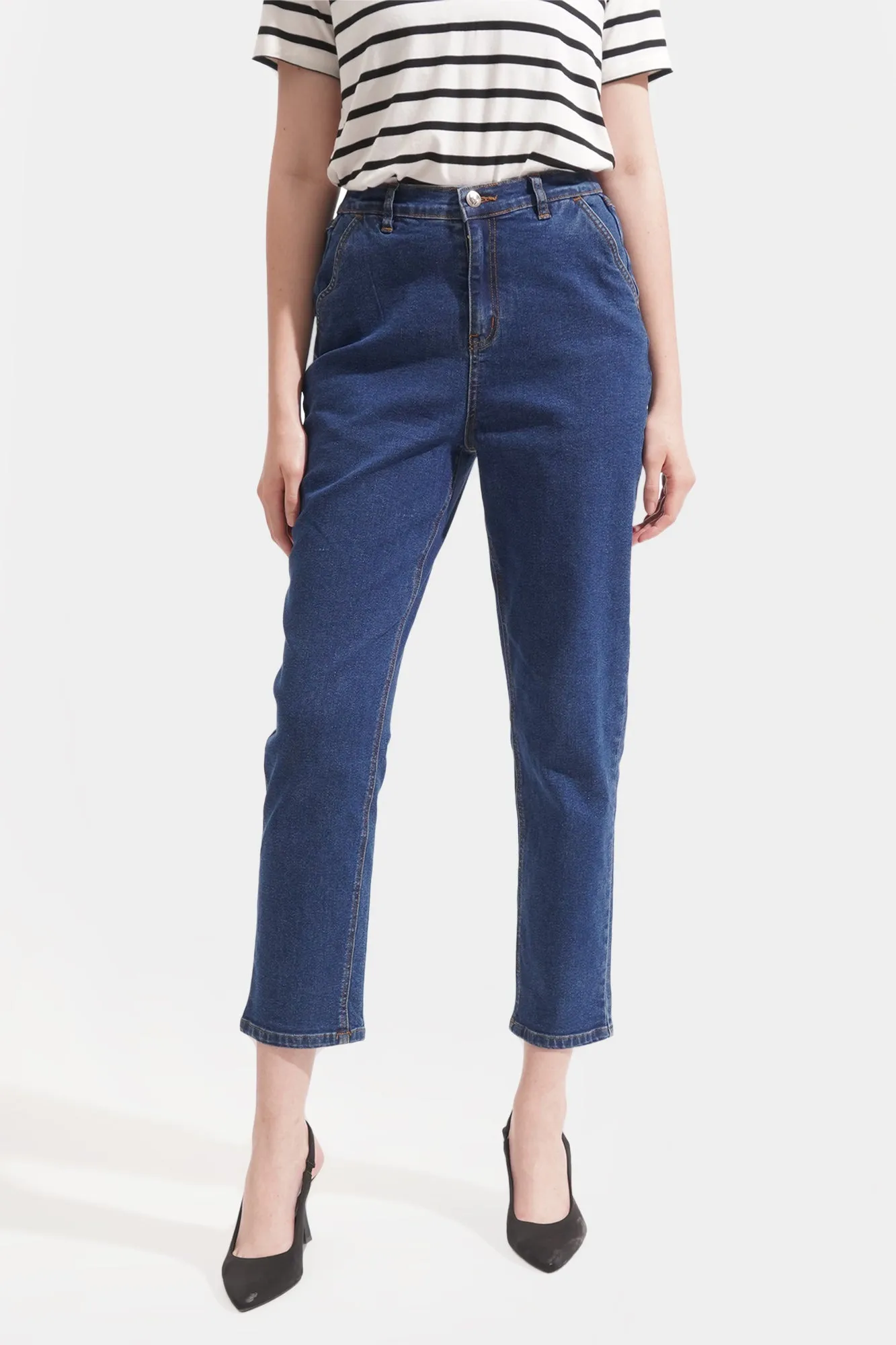 High Waisted Slim Cozy Jeans