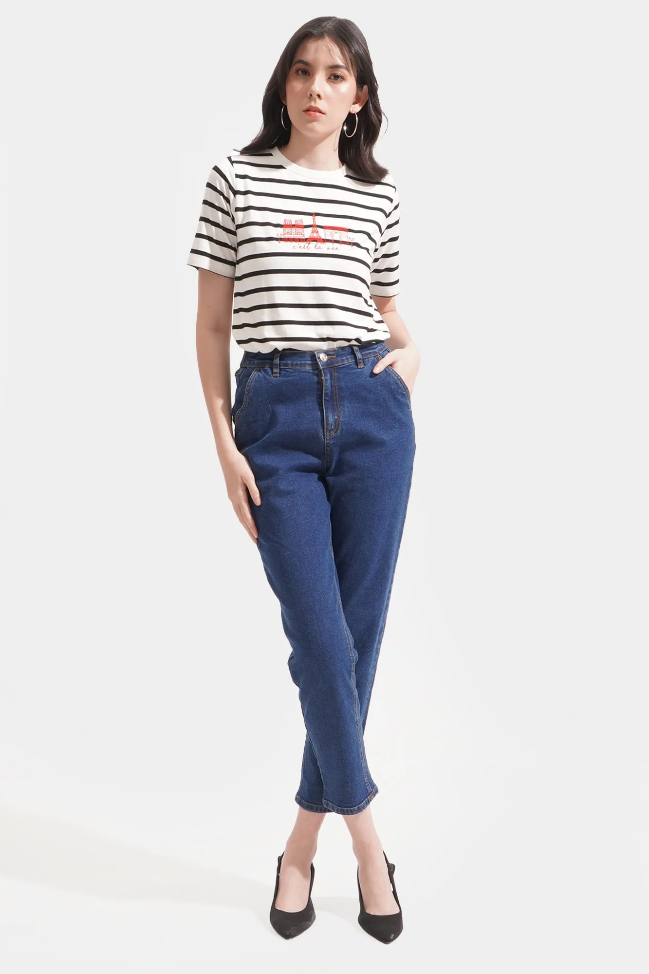 High Waisted Slim Cozy Jeans