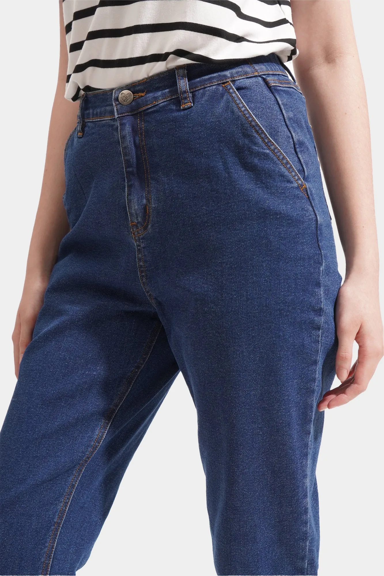 High Waisted Slim Cozy Jeans