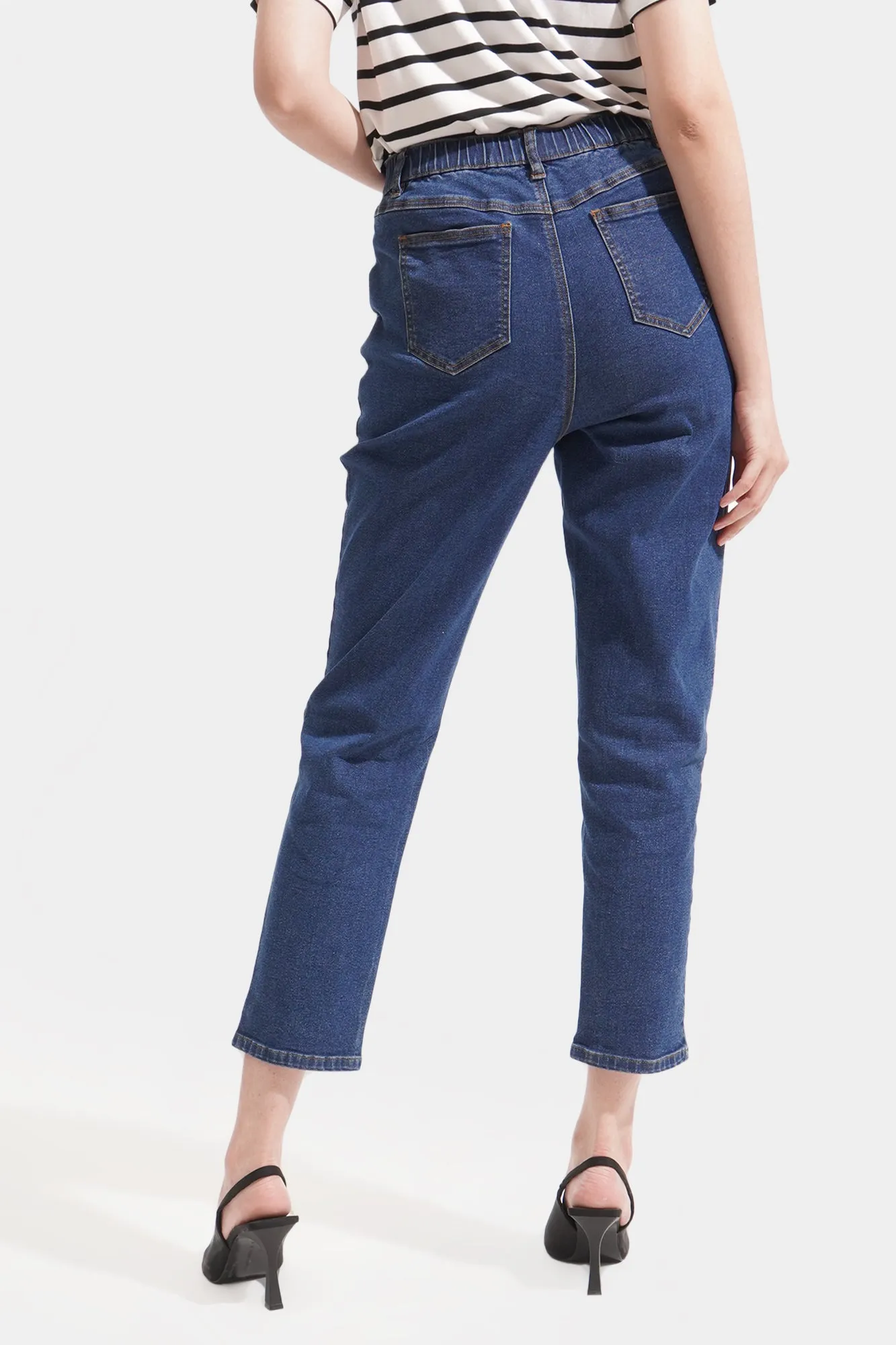 High Waisted Slim Cozy Jeans